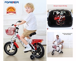 Xe đạp trẻ em gấp gọn FOREVER vành đúc xịn đẹp chất lượng cao (14 inch)